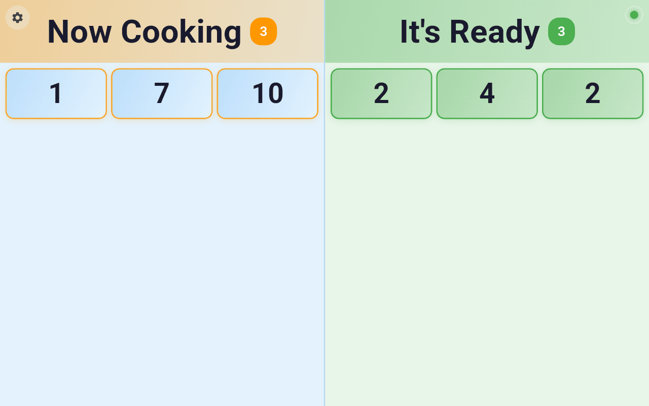 Order Status Display