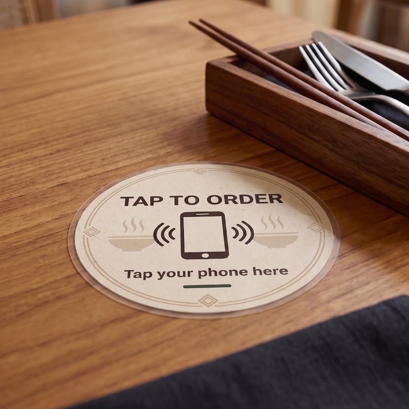NFC Tag on restaurant table
